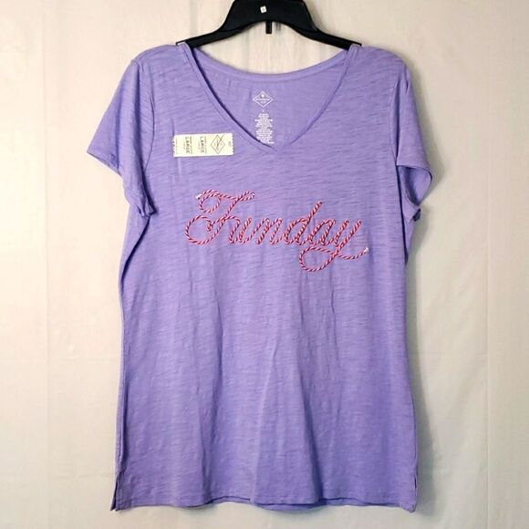 St John's Bay Women's Funday Tee Size L - Picture 1 of 8